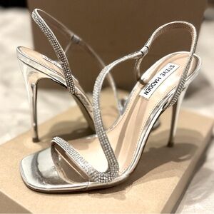 Steve Madden Noelle Rhinestone Stiletto Heels shoes sparkle